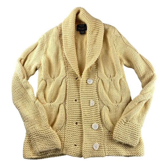 Vintage Eddie Bauer Women's Cardigan Small Chunky Hand Knit Cottagecore Grandma - Picture 1 of 6